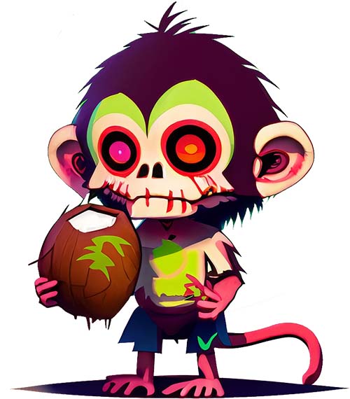 Swamp zombie monkey